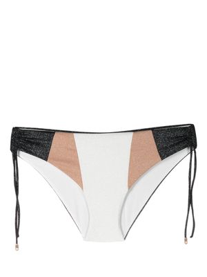 TWINSET glitter-embellished bikini briefs - White