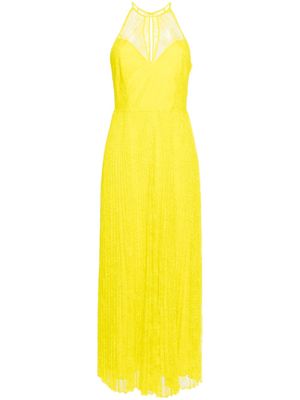 TWINSET halterneck lace gown - Yellow