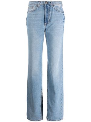 TWINSET high-rise straight-leg jeans - Blue
