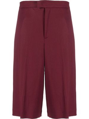TWINSET high-waist knee-length shorts - Red