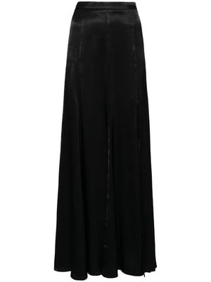 TWINSET high-waist satin maxi skirt - Black