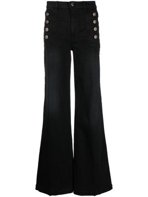 TWINSET high-waist wide-leg trousers - Black