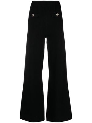 TWINSET high-waisted crystal-embellished palazzo pants - Black