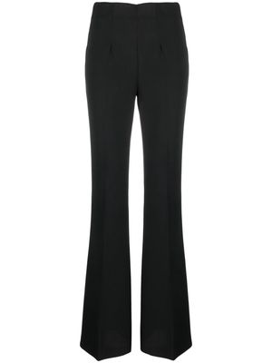 TWINSET high-waisted flared cady trousers - Black