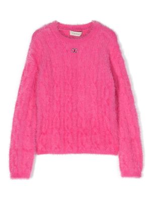 TWINSET Kids cable-knit jumper - Pink