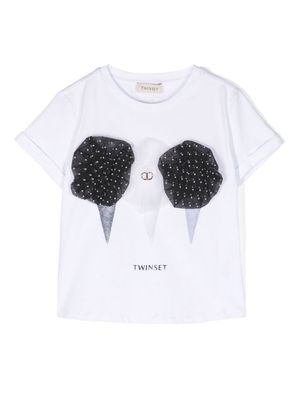 TWINSET Kids Ice Cream-print cotton T-shirt - White