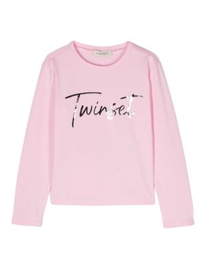 TWINSET Kids logo-print T-shirt - Pink