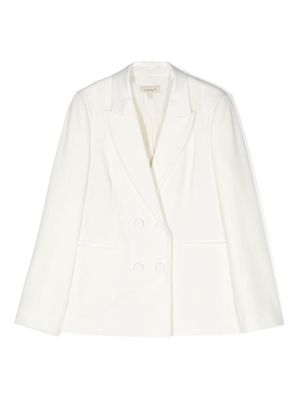 TWINSET Kids peak-lapels double-breasted blazer - White