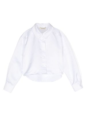 TWINSET Kids plain long-sleeve shirt - White