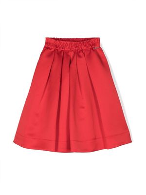 TWINSET Kids pleat-detailing A-line skirt - Red