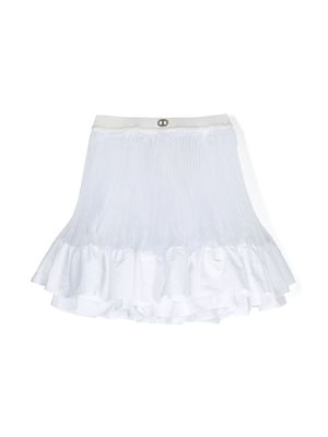 TWINSET Kids pleated mini skirt - White