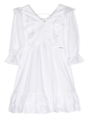 TWINSET Kids pompom-detail dress - White