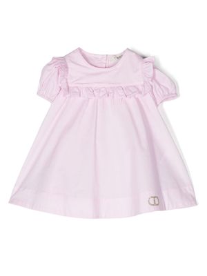 TWINSET Kids ruffle-detail poplin dress - Pink