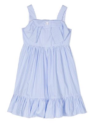 TWINSET Kids striped cotton dress - Blue