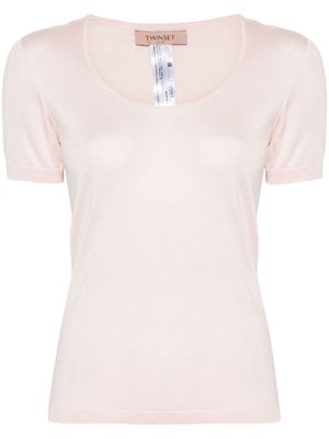 TWINSET knitted silk top - Pink