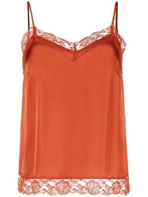 TWINSET lace-detail vest top - Orange