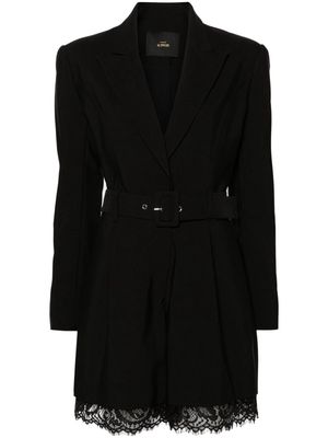 TWINSET lace-trim blazer playsuit - Black