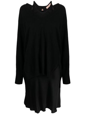 TWINSET layered jumper dress - Black