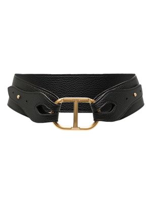 TWINSET logo-buckle faux-leather belt - Black