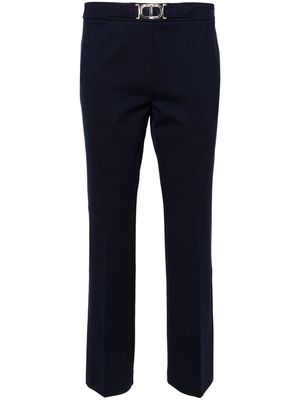 TWINSET logo-buckle tailored trousers - Blue
