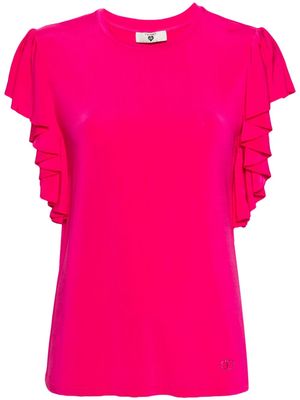 TWINSET logo-embellished ruffed blouse - Pink