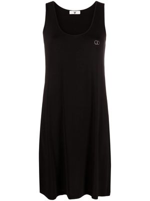 TWINSET logo-embellished sleeveless minidress - Black