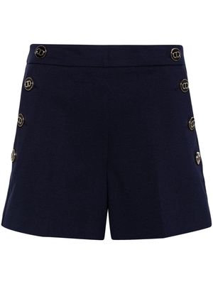 TWINSET logo-embossed slim-fit shorts - Blue