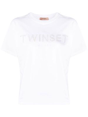 TWINSET logo-patch cotton T-shirt - White
