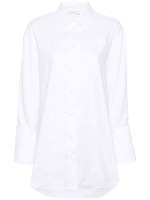 TWINSET logo-patch detachable-cuffs shirt - White