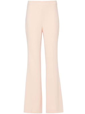 TWINSET logo-plaque cady flared trousers - Pink