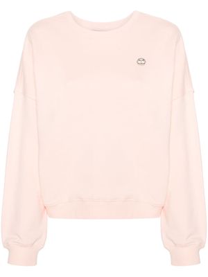 TWINSET logo-plaque cotton sweatshirt - Pink
