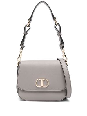 TWINSET logo-plaque crossbody bag - Grey