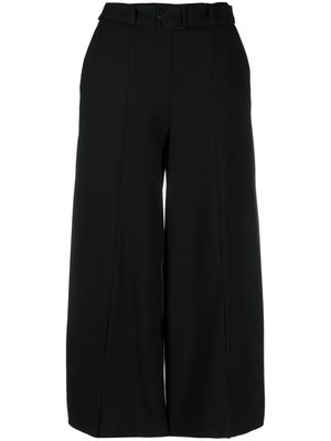 TWINSET logo-plaque high-waisted trousers - Black