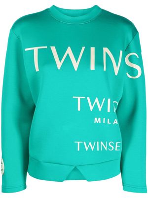 TWINSET logo-print sweatshirt - Green