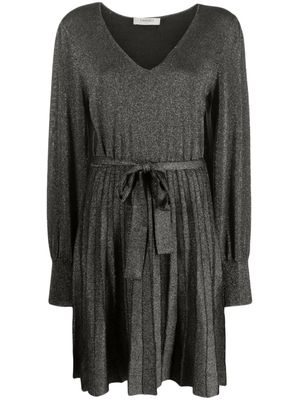 TWINSET long-sleeve pleated minidress - Black