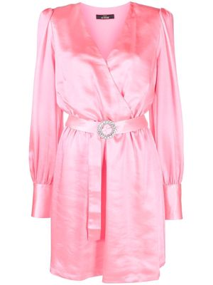 TWINSET metallic V-neck dress - Pink