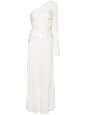 TWINSET one-shoulder drapped dress - White