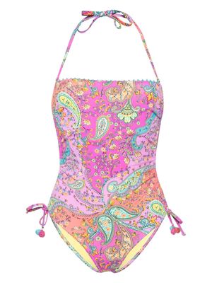 TWINSET paisley-print swimsuit - Pink
