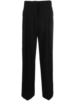 TWINSET pleat-detail straight-leg trousers - Black