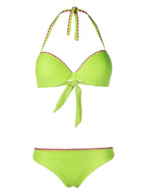TWINSET push-up glitter bikini set - Green