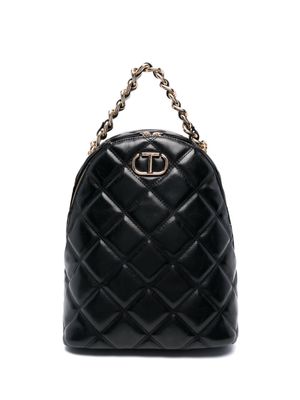 TWINSET quilted faux-leather backpack - Black