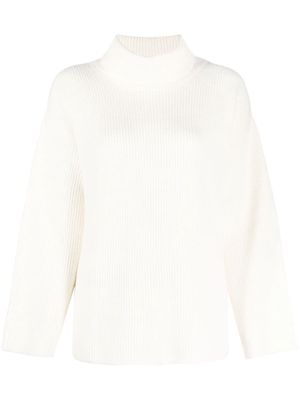 TWINSET ribbed roll neck jumper - White