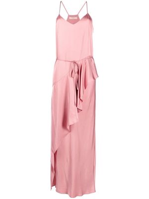 TWINSET satin-finish long dress - Pink