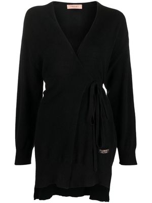 TWINSET side tie-fastening cardigan - Black