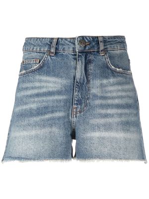 TWINSET stonewashed denim shorts - Blue