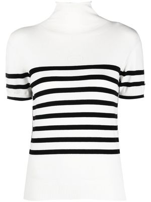 TWINSET stripe-print knit T-shirt - White