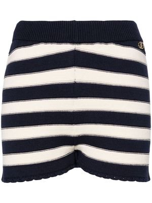 TWINSET striped knitted mini short - Blue
