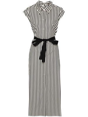 TWINSET striped midi dress - Neutrals