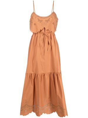 TWINSET tiered-skirt shift dress - Brown