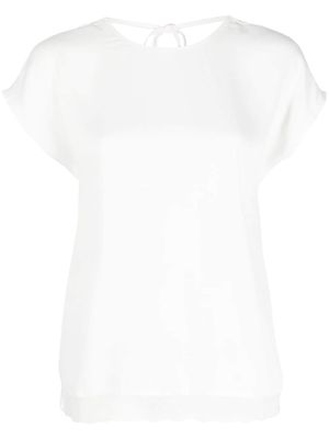 TWINSET V-back short-sleeved blouse - White